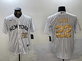 Men's New York Yankees #22 Juan Soto White Pinstripe Fashion Cool Base Jerseys,baseball caps,new era cap wholesale,wholesale hats